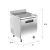 Koolmore freezer worktop stainless steel 1 door 6 cu. ft. FWT-1D-6C